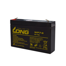 Акумуляторна батарея 7 Аг 6 В WPS7-6 KUNG LONG