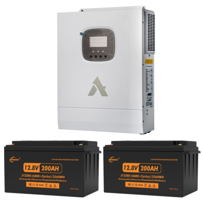 Комплект Agent 3,5 кВт 5 кВт*год (Інвертор HSI_3500-WF + 2шт. JSD J12200)
