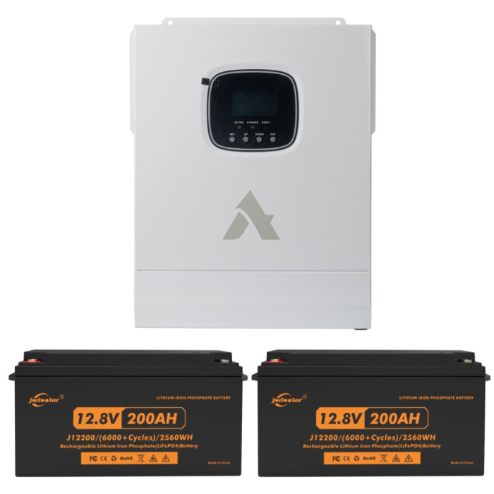 Комплект Agent 3,5 кВт 5 кВт*год (Інвертор HSI_3500-WF + 2шт. JSD J12200)