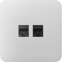 Передня панель для вбудованої інтернет-розетки Ajax SoloCover (LAN) White (126187.317.WH)