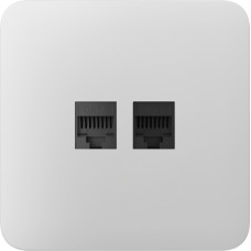 Передня панель для вбудованої інтернет-розетки Ajax SoloCover (LAN) White (126187.317.WH)