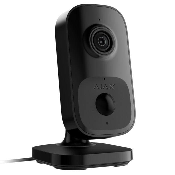 Wi-Fi камера відеоспостереження з ІЧ датчиком руху та вбудованим ШІ Ajax IndoorCam Black (111567.303.BL1)