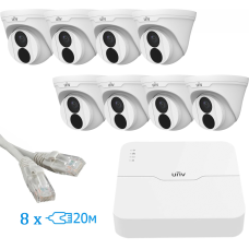 Комплект відеоспостереження Uniview IP 8TURRET