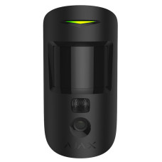 Бездротовий датчик руху Ajax HDR MotionCam (PhOD) з підтримкою фотоверифікації тривог, функцій «Фото за запитом» і «Фото за сценарієм» Black (119281.310.BL1)