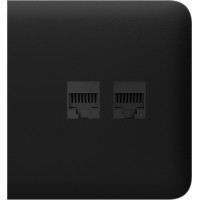 Бічна панель для вбудованої інтернет-розетки Ajax SideCover (LAN) Black (126212.319.BL)