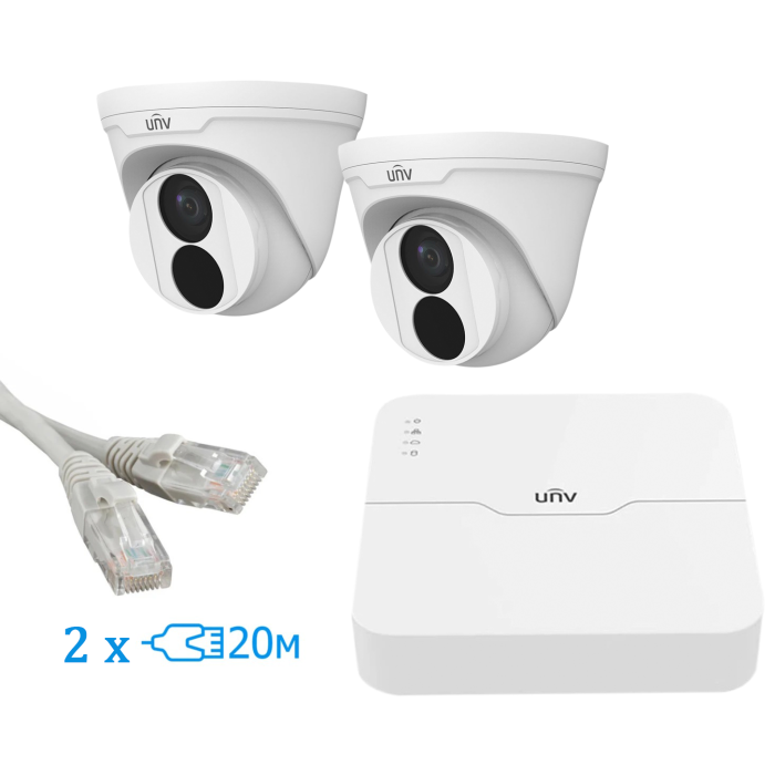 Комплект відеоспостереження Uniview IP 2TURRET