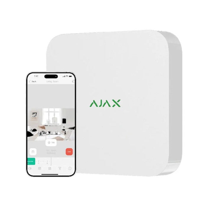 Мережевий відеореєстратор Ajax NVR (16ch) (8EU) White (70934.122.WH)