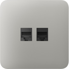Передня панель для вбудованої інтернет-розетки Ajax SoloCover (LAN) Oyster (126193.317.OY)