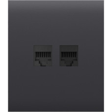 Передня панель для вбудованої інтернет-розетки Ajax CenterCover (LAN) Graphite (126199.318.GP)