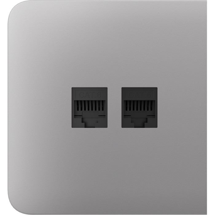Бічна панель для вбудованої інтернет-розетки Ajax SideCover (LAN) Fog (126216.319.FG)
