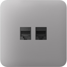 Передня панель для вбудованої інтернет-розетки Ajax SoloCover (LAN) Fog (126192.317.FG)
