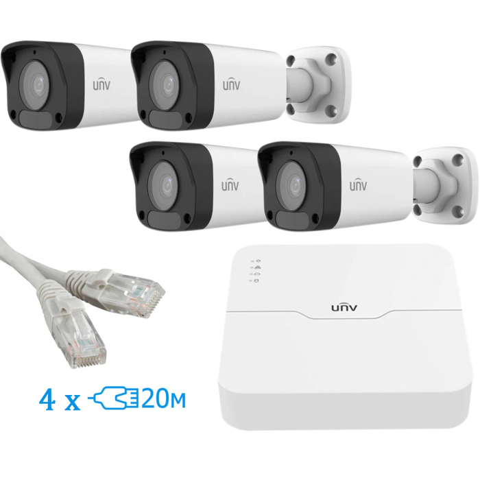 Комплект відеоспостереження Uniview IP 4BULLET
