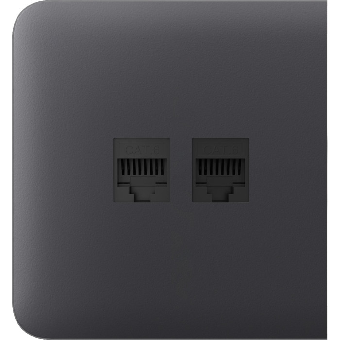Бічна панель для вбудованої інтернет-розетки Ajax SideCover (LAN) Graphite (126215.319.GP)