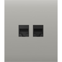 Передня панель для вбудованої інтернет-розетки Ajax CenterCover (LAN) Oyster (126201.318.OY)