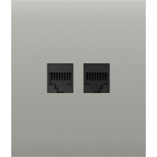 Передня панель для вбудованої інтернет-розетки Ajax CenterCover (LAN) Oyster (126201.318.OY)
