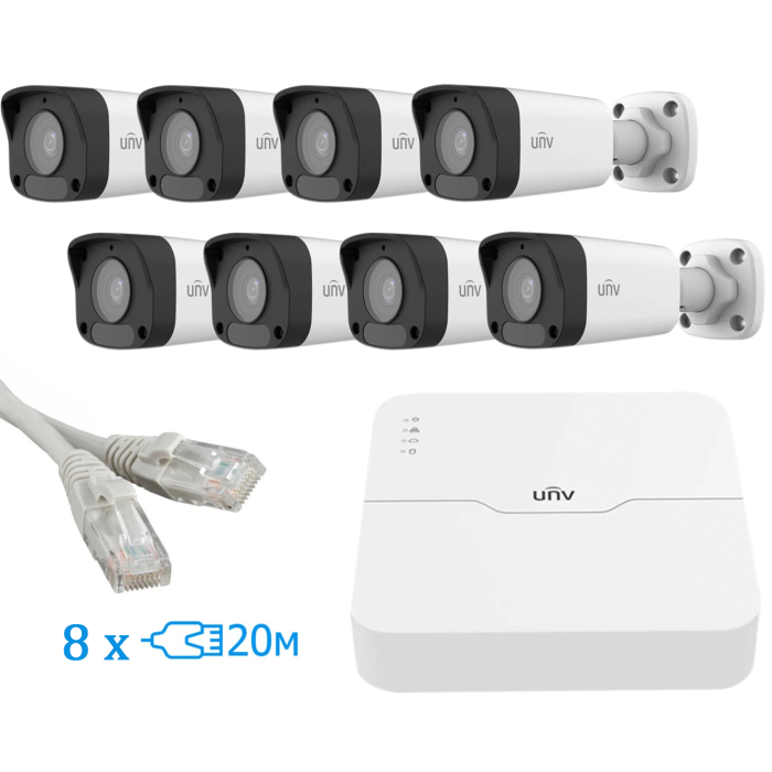 Комплект відеоспостереження Uniview IP 8BULLET