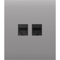 Передня панель для вбудованої інтернет-розетки Ajax CenterCover (LAN) Fog (126200.318.FG)