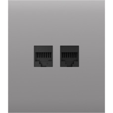 Передня панель для вбудованої інтернет-розетки Ajax CenterCover (LAN) Fog (126200.318.FG)