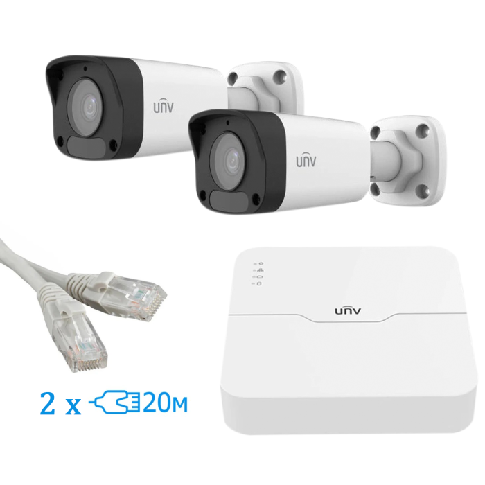 Комплект відеоспостереження Uniview IP 2BULLET