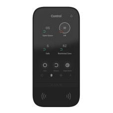 Бездротова клавіатура з сенсорним екраном Ajax KeyPad TouchScreen Black (58454.148.BL1)