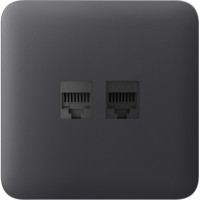 Передня панель для вбудованої інтернет-розетки Ajax SoloCover (LAN) Graphite (126191.317.GP)