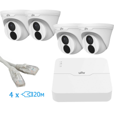 Комплект відеоспостереження Uniview IP 4TURRET