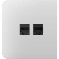 Бічна панель для вбудованої інтернет-розетки Ajax SideCover (LAN) White (126211.319.WH)