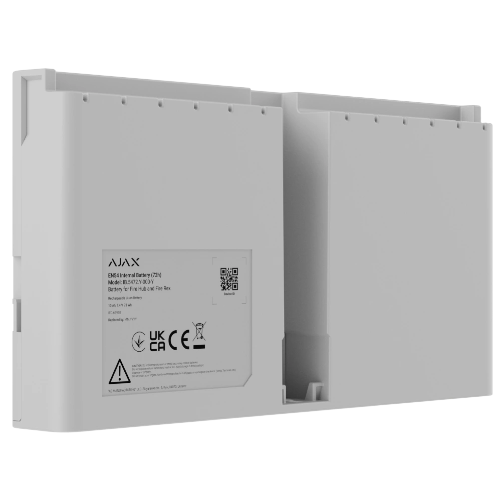Акумулятор Ajax EN54 Internal Battery (72h) white для Fire Hub і Fire Rex