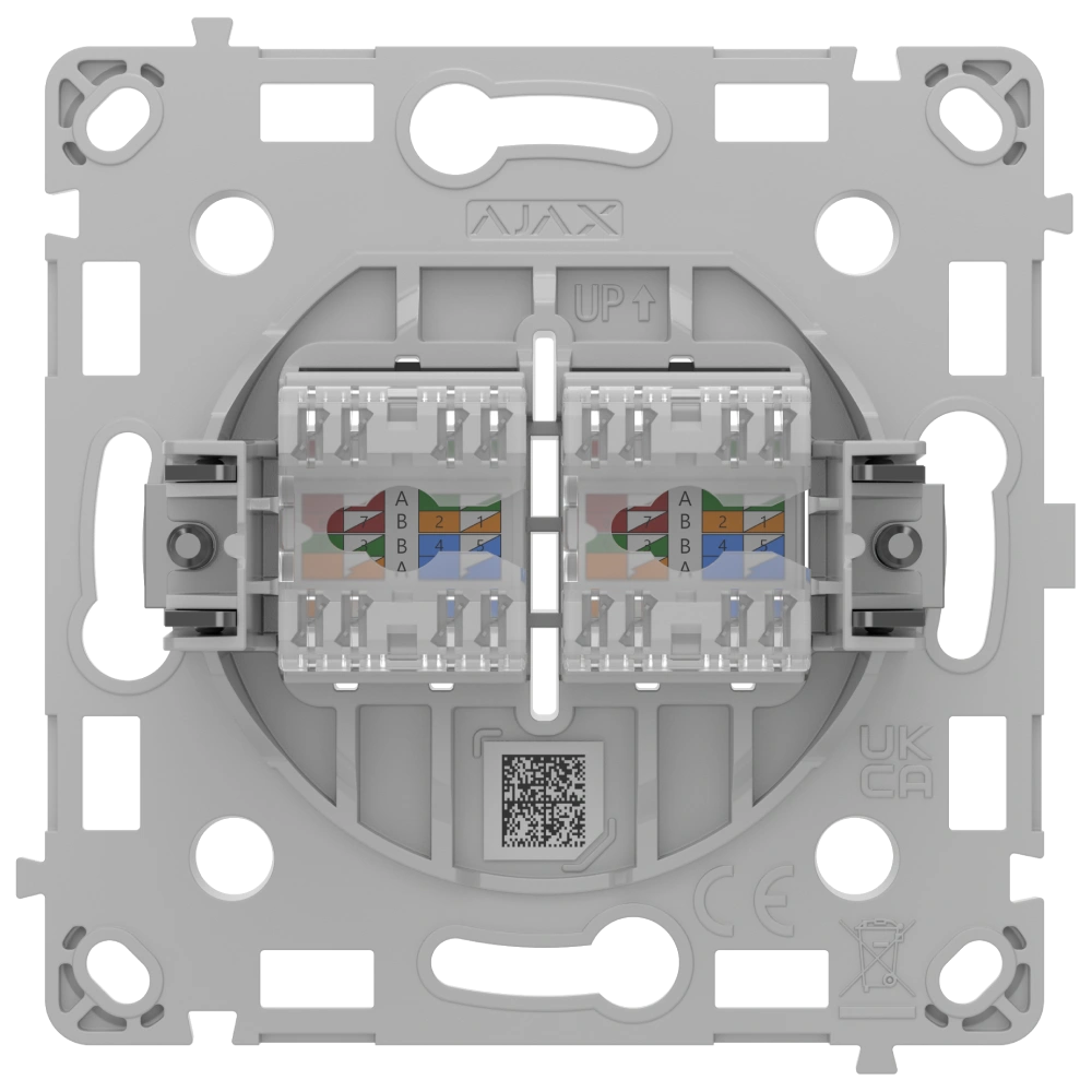 Механізм інтернет розетки Ajax OutletCore (LAN) vertical black