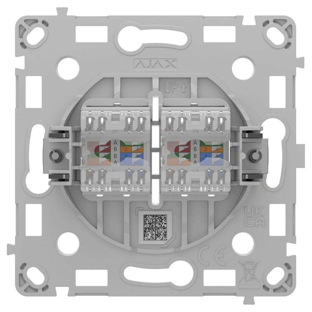 Механізм інтернет розетки Ajax OutletCore (LAN) vertical white
