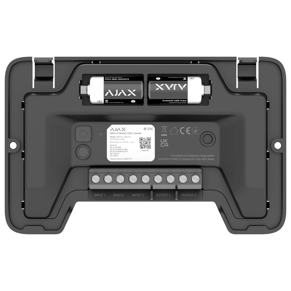 Адресний модуль Ajax EN54 I/O Module (2X2) black