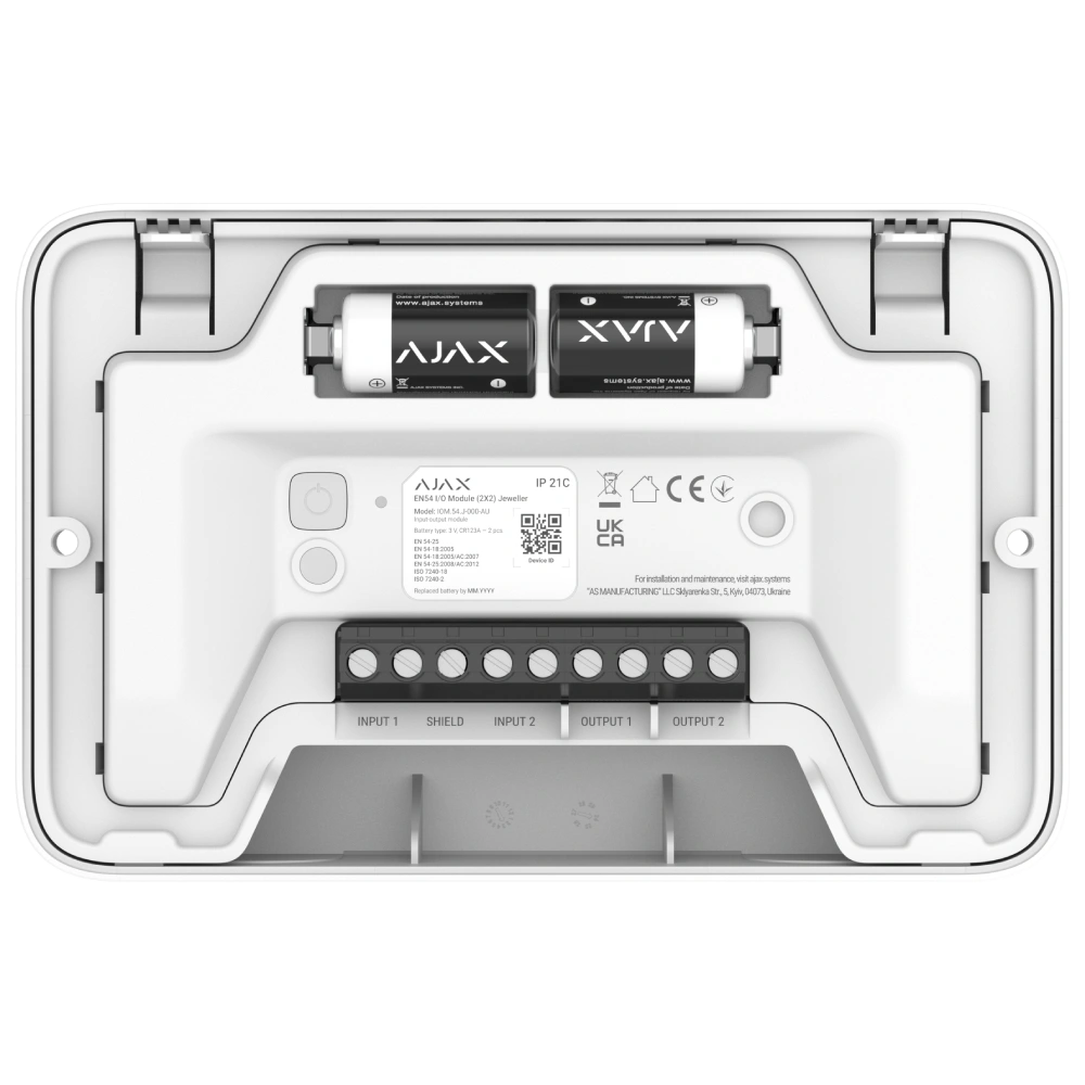 Адресний модуль Ajax EN54 I/O Module (2X2) white