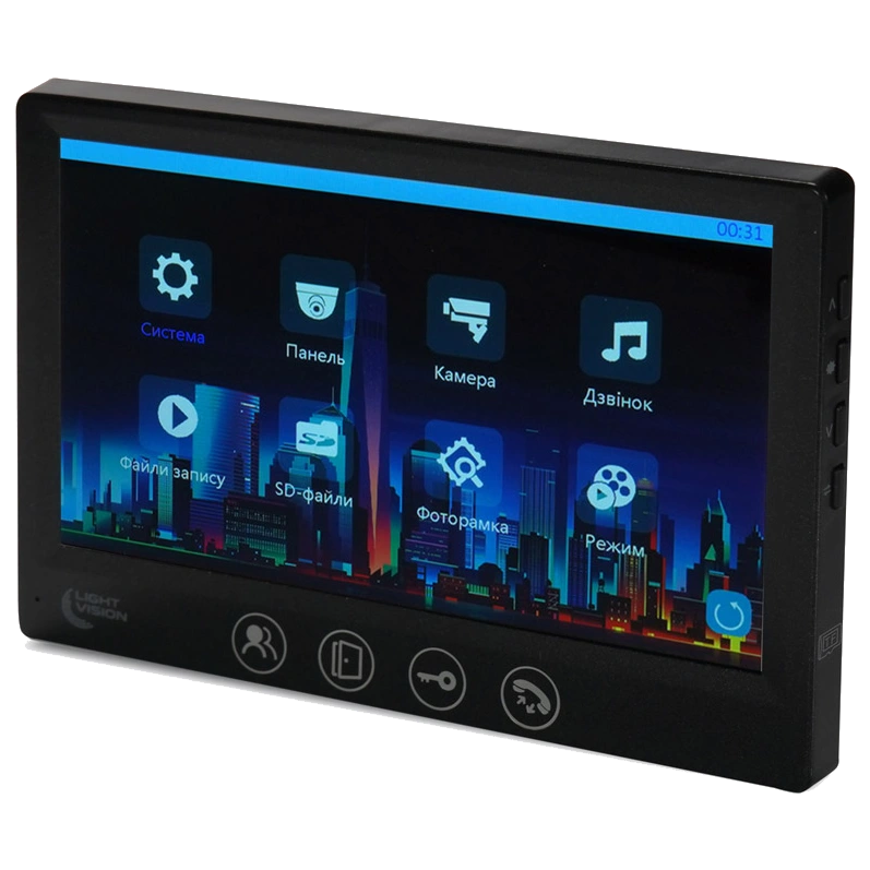 Відеодомофон Light Vision AMSTERDAM FHD BLACK