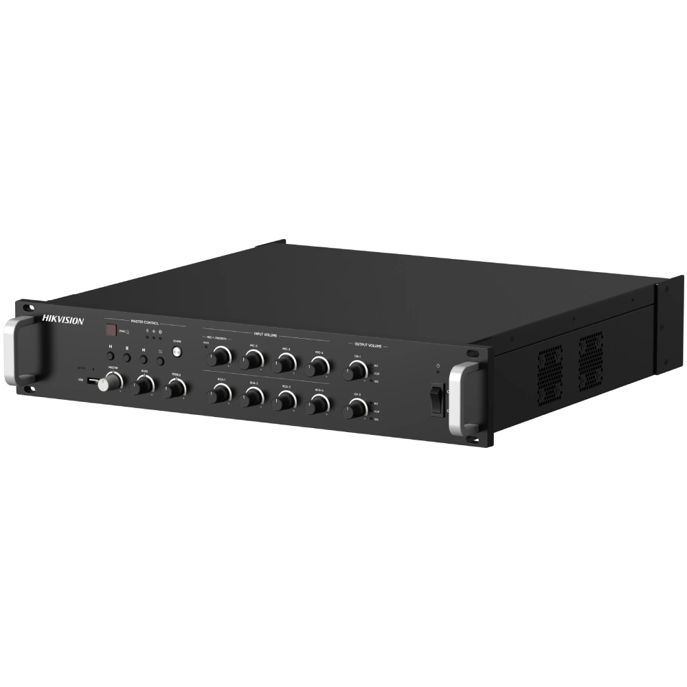 Мережевий підсилювач Hikvision DS-QAZ1A500G1-VB4 500 Вт на 2 зони