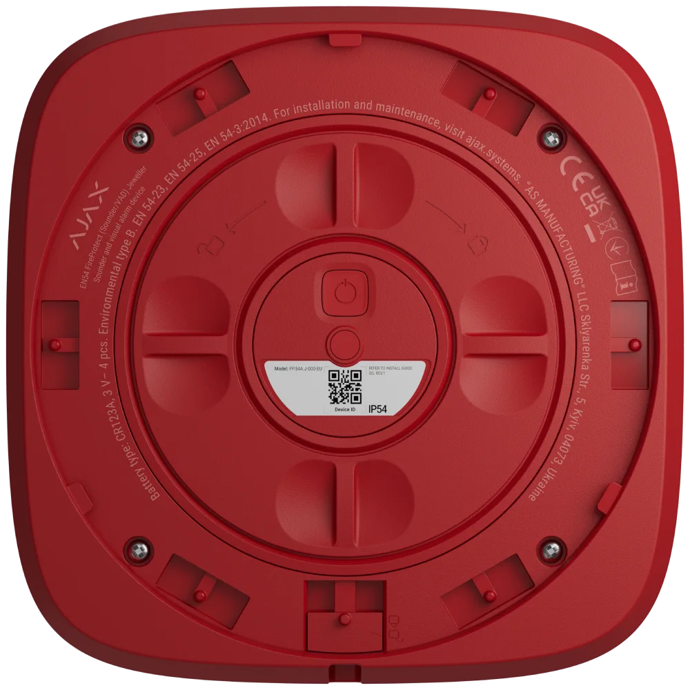 Сповіщувач Ajax EN54 FireProtect (Sounder) red пожежний звуковий