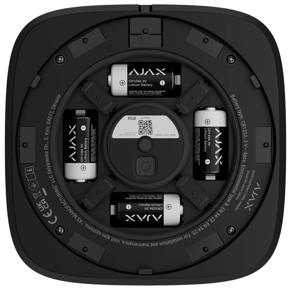 Cповіщувач Ajax EN54 FireProtect (VAD) black пожежний світловий