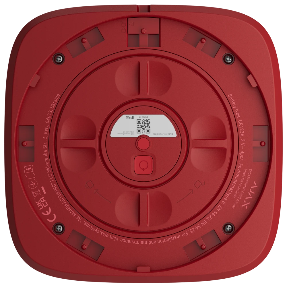 Cповіщувач Ajax EN54 FireProtect (VAD) red пожежний світловий