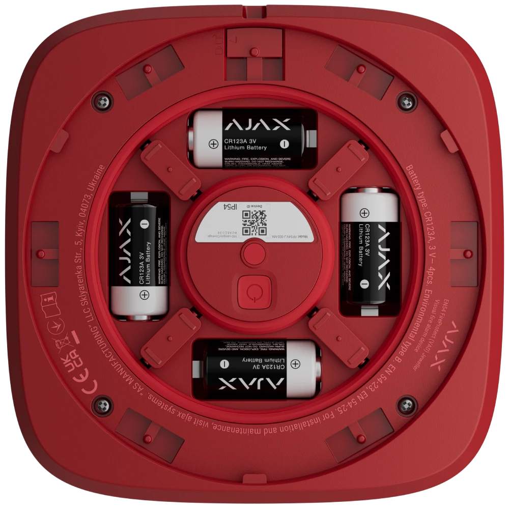 Cповіщувач Ajax EN54 FireProtect (VAD) red пожежний світловий