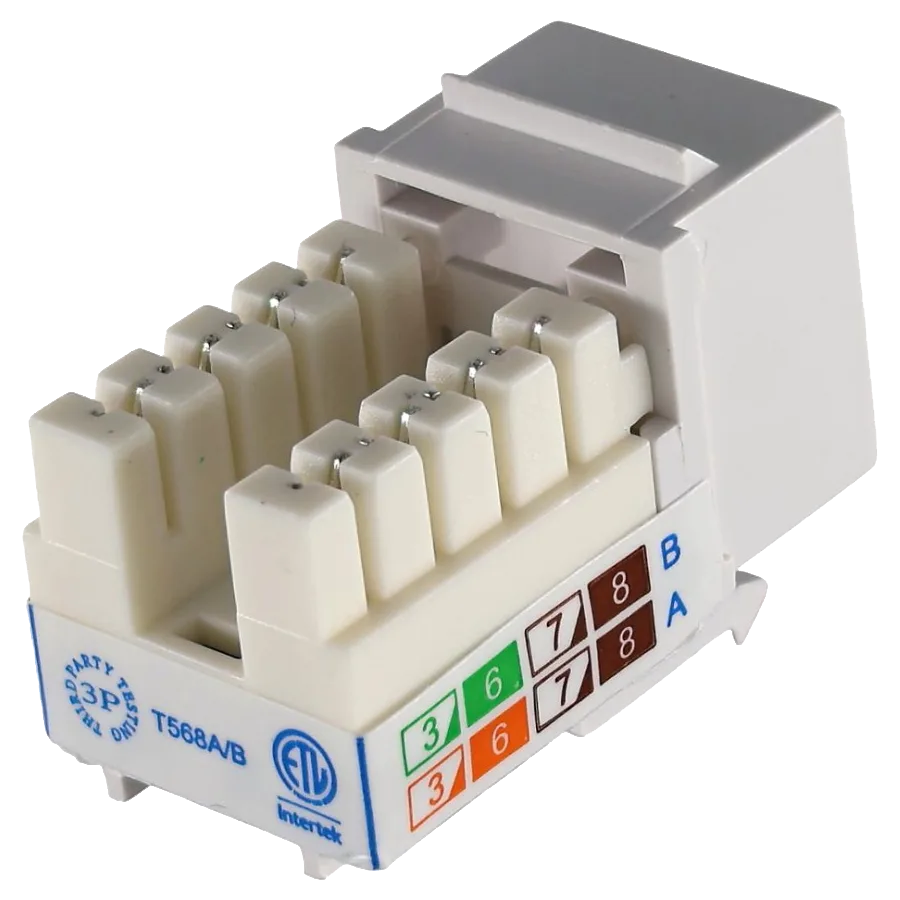 Модуль KeyStone RJ45 UTP, кат. 5e, 6, 6a, 110, Slim, W -16.6 мм