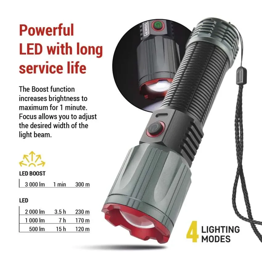 Лiхтар LED EMOS P3122 3000Lm Li-Ion 5000 мА•г
