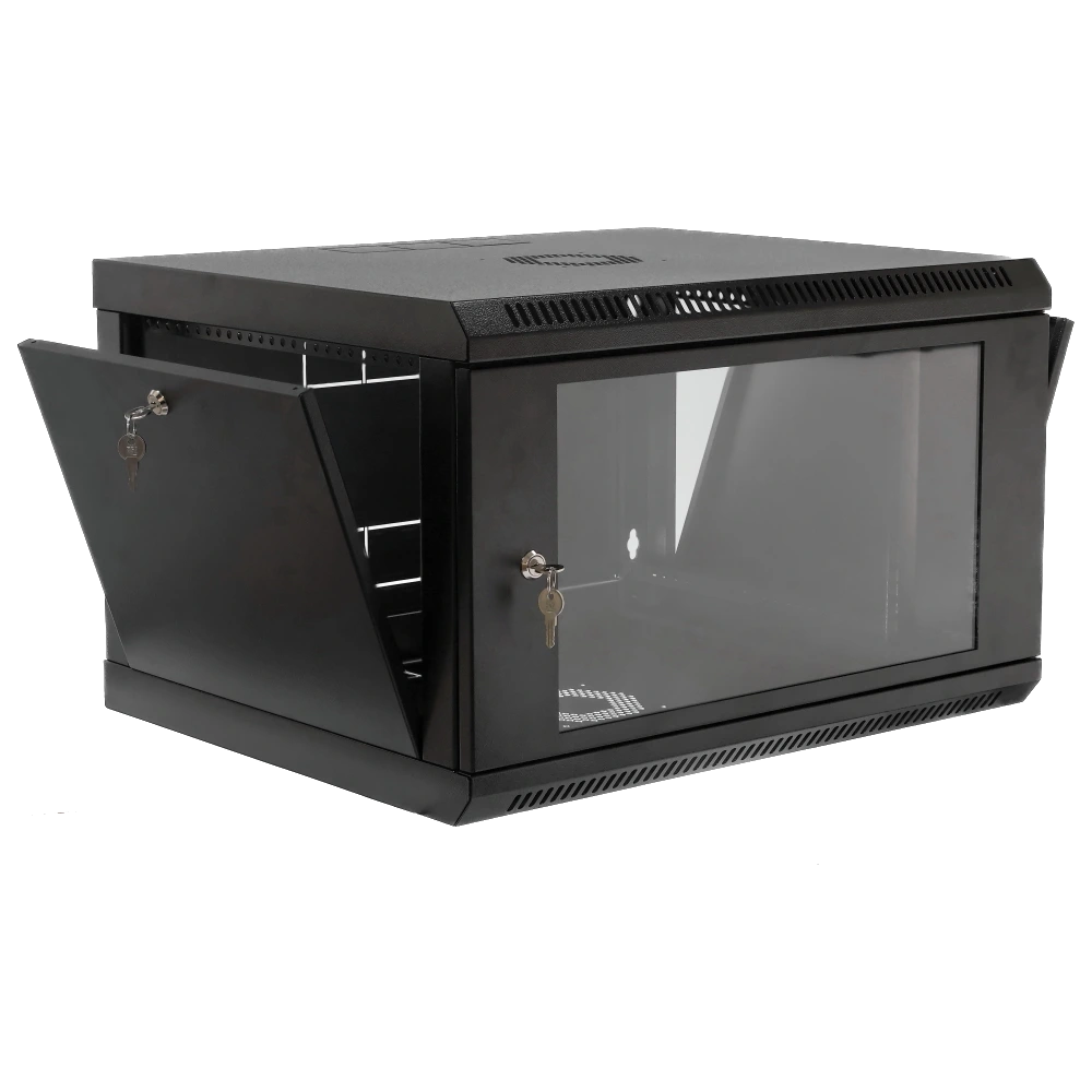 Шафа 19" 6U, 600x400x373мм акрилове скло, чорна