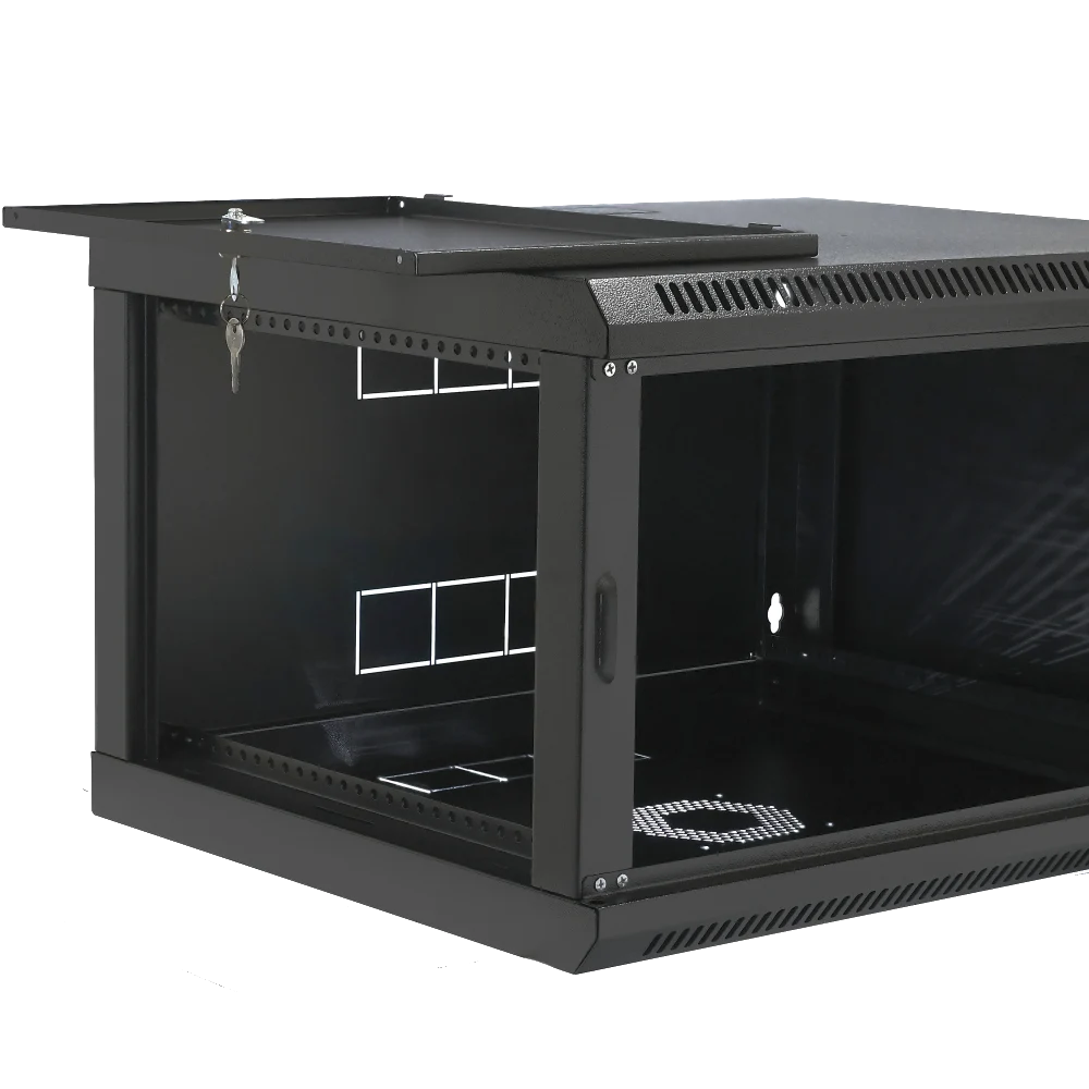Шафа 19" 6U, 600x400x373мм акрилове скло, чорна