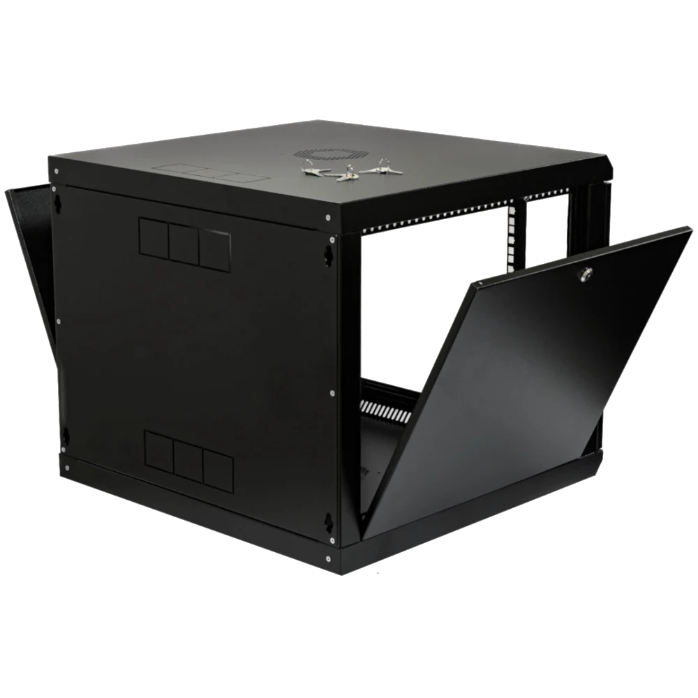 Шафа 19" 9U 600x500x507мм акрилове скло чорна