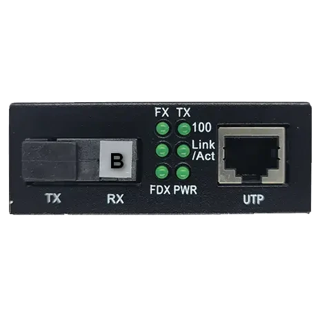Медіаконвертор ALISTAR X5S 100M 10/100BASE-T RJ-45 - 100BASE-FX 1SM WDM SC 20KM TX1550/RX1310nm LFP