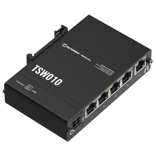 Комутатор 5 портів некерований Teltonika TSW010 з монтажем на DIN-рейку