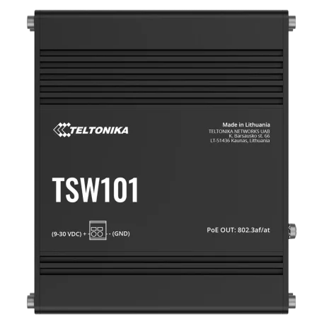 Комутатор 5 портів некерований Teltonika TSW101 POE+ для використання в транспорті