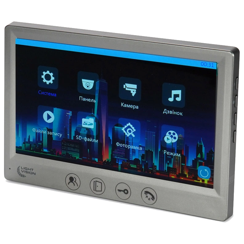 Відеодомофон Light Vision AMSTERDAM FHD GRAY