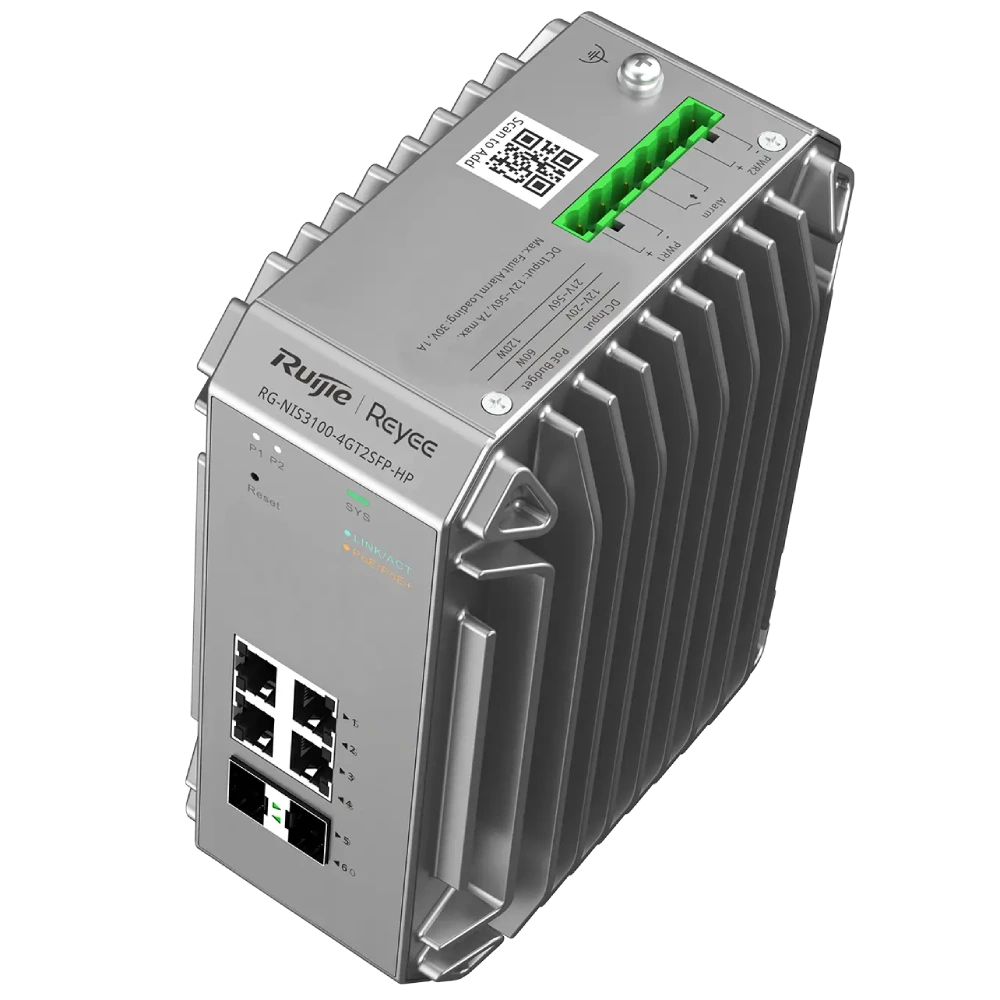 Комутатор 6 портів керований Ruijie RG-NIS3100-4GT2SFP-HP IP40