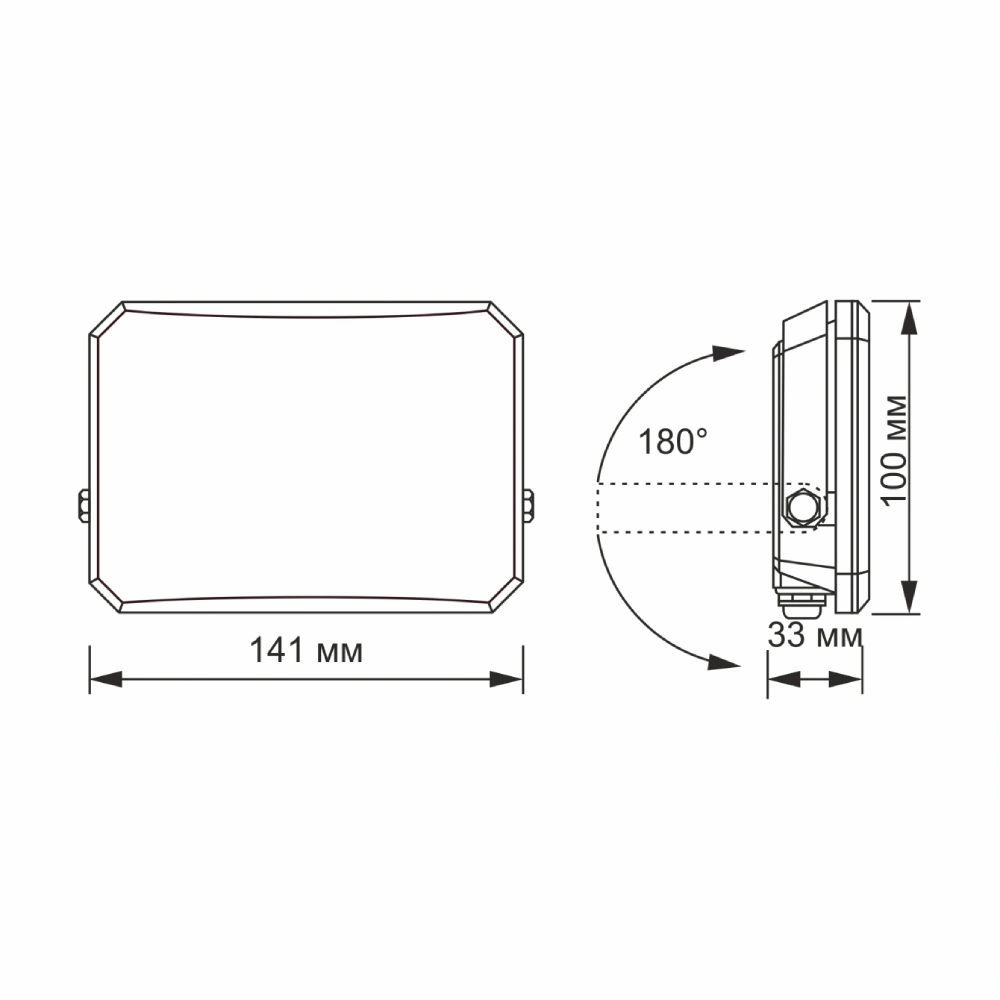 LED прожектор VIDEX F3 30W 5000K 220V