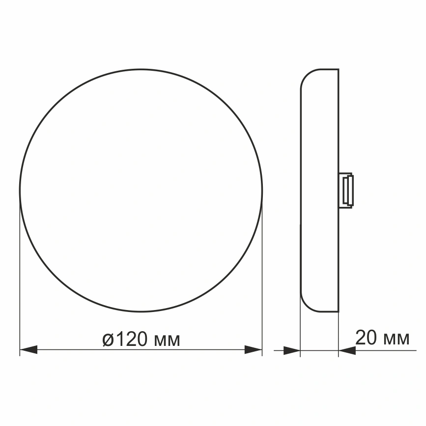 LED світильник безрамний круглий VIDEX 15W 4100K 220V